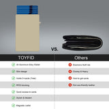 TOYFID All-Aluminum Pop Up Slide Rfid Slim Basic Card personalized wallet for men